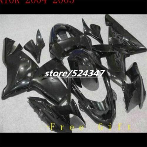 All black Fairings FOR KAWASAKI NINJA ZX10R 04-05 ZX 10R 04 05 ZX-10R 10 R 2004 2005 fairing kits for Ninja-Nn