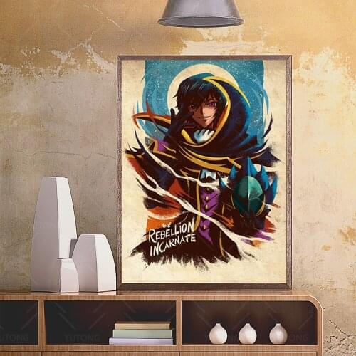 Code Geass Posters Japanese Cartoon Wall Stickers White Coated Paper Prints High Definition Livingroom Bedroom Home Art Brand