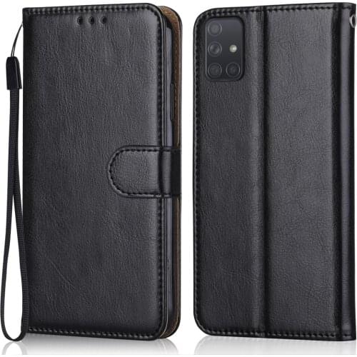 Folio Luxury Leather Case for On Samsung Galaxy M51 M515 M515F SM-M515F 6.7''Wallet Stand Flip Case Phone Bag with Strap