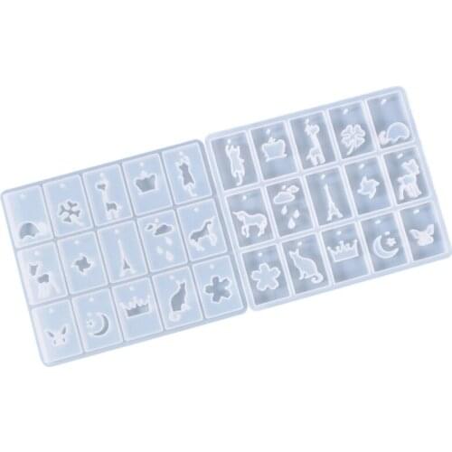 DIY Handmade Making Hollow Jewelry Silicone Mold Crystal Epoxy Resin Pendant Model Accessories