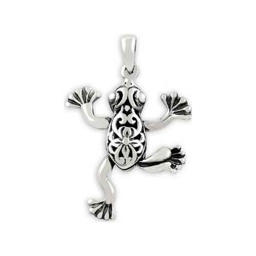 Silver 925 Sterling Frog Pendant