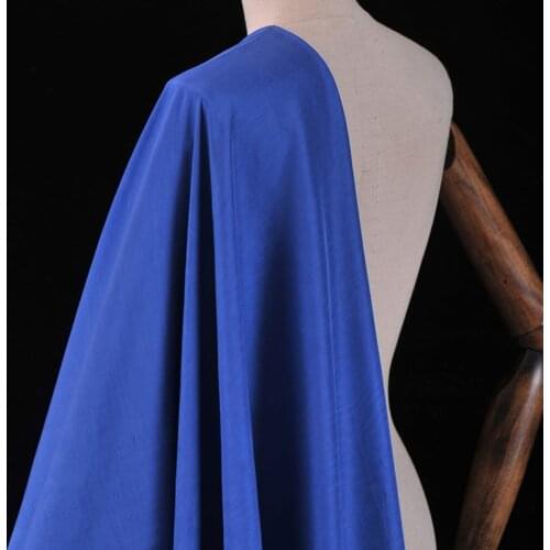 114CM Wide 18MM Blue Silver Silk Doupion Fabric for Summer Dress Shirt Jacket J187