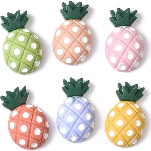 12-48 Pcs Stencils For DIY Handmade Decorations Resin Pineapple Flatback Embellishments For Scrapbooking Crafts Accessories