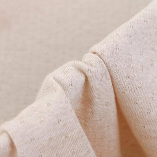 Knit Jersey Baby Clothing Fabric Bamboo Organic Cotton Single side Hollow Jacquard Fabric 50X170cm/Piece Suit for Pajamas TJ4257