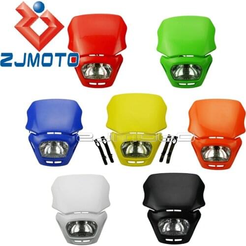 Universal Motorcycle Dirt Bike Headlight Fairing Dual Sport Enduro Headlight Headlamp For Honda Suzuki Yamaha Kawasaki