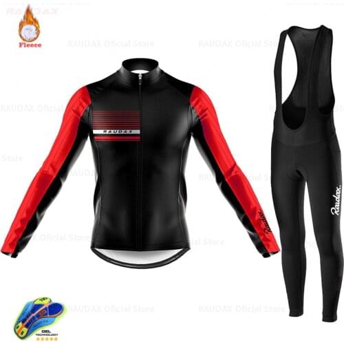 Winter Fleece Warm Man Cycling Jersey Mountian Bicycle Clothes Wear black Ropa Ciclismo Racing Bike Clothing Cycling Suit 2021