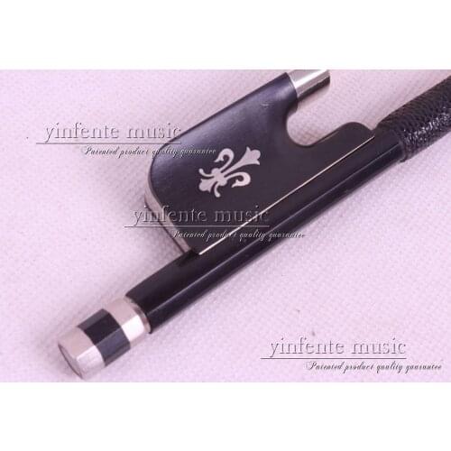 1 pcs 4/4 Cello Bow black Carbon fiber Round Stick Ebony fro g High Quality New #DT-052