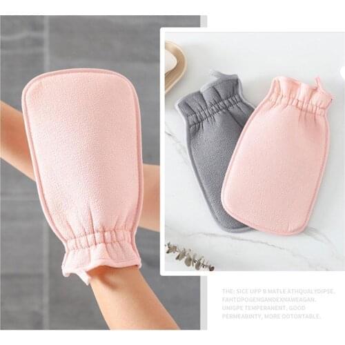 1pcs Exfoliating Glove Mitt Mitten Bath Sponge Scrubber Double Your Skin Remove Dead Skin Clean Side Deep Invigorate B8R0