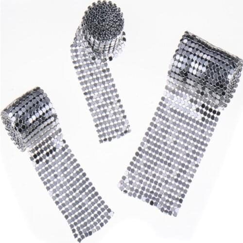 3MM 150cm Metal Square Mesh Trim In Gold Silver Black base for DIY Sewing of wedding bridal dress garment shoe bag