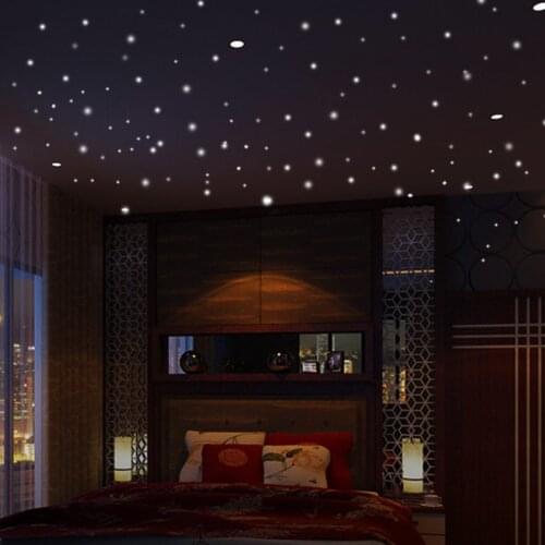 407pcs Stars Dots Luminous Wall Sticker DIY Bedroom Kids Room Decal Glow in Dark Fluorescent Home Decoration Wall Sticker Decal