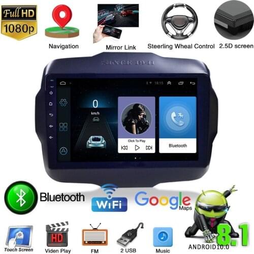 Car Electronics DVR/Dash 9" Android 8.1 Stereo Radio GPS Navigation MP5 Wifi For Jeep Renegade 2016 2017 Car Radios 16GB