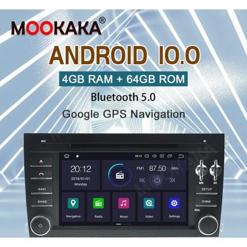 IPS DSP 4G 64G 8 Core 2 Din Android 10 Car Multimedia DVD Player GPS Navigation For Porsche Cayenne S GTS 2003-2010 Car radio FM