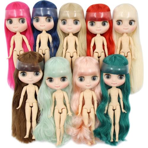 DBS blyth middie doll 1/8 TOY matte face joint body curly hair straight hair special offer naked middie doll 20cm