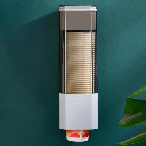 Dispenser Automatically Drop Cup Remover Plastic Cup Paper Cup Anti-dust Storage Rack Cups Container For Kitchen Living Room