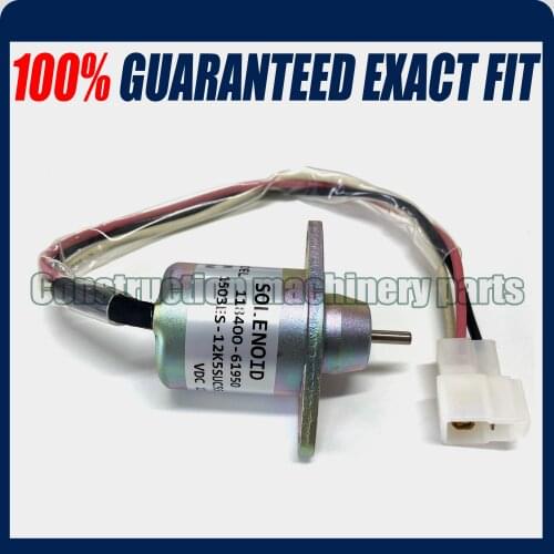Diesel Shut Off Solenoid 118400-61950 1503ES-12K5SUC5S 12V 118400 61950 1503ES 12K5SUC5S