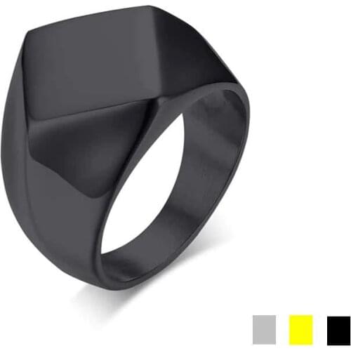 EAMIOR 16 mm New Exquisite Charm Rhonmbus Men Ring Wholesale Europe America Fashion Individual Christmas Party Gift High Quality