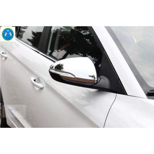 Interior ! 2 Pcs For Hyundai Elantra Avante Sedan 2016 2017 ABS Rearview Mirror Cover Trim
