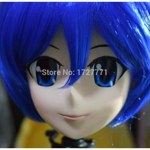 KM9195)Super Quality Handmade Female Resin Full Head Mask Cosplay Japanese Anime Role Kigurumi Mask Handemade Crossdresser