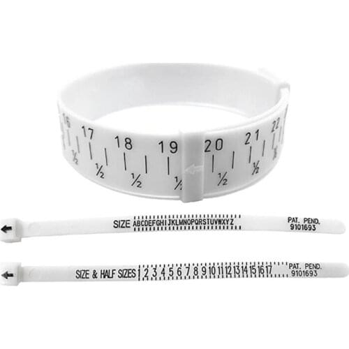 Ring Sizer, 3Pcs Plastic Adjustable Bracelet Ring Jewellery US UK Measure Tool for Men and Women