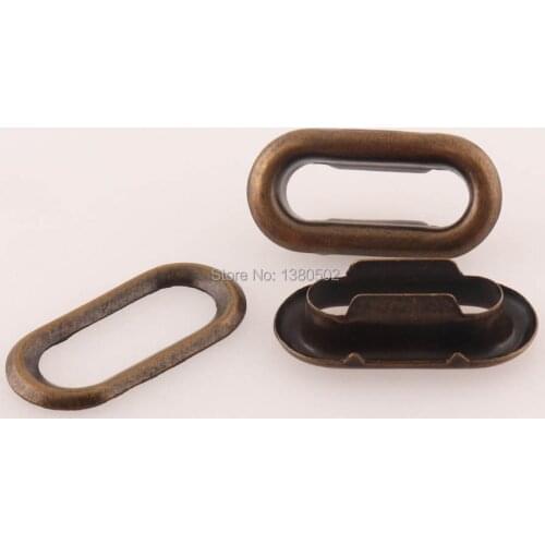 100pcs/lot 19mm Oval Shape Bronze Color Grommets Eyelets with Washer Diy Sewing Bag Garment Accessories