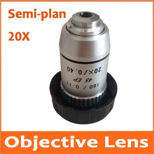 20X 195N Medical Biological Microscope Bio-Microscope Semi Plan Achromatic Objective Lens 160/0.17 Thread Diameter 20.2mm