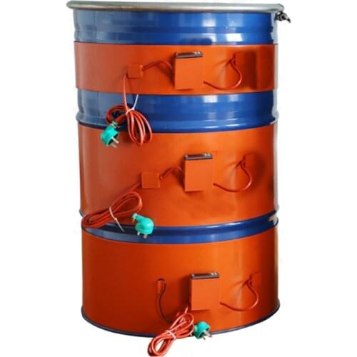 New AC 110V/220V Digital Display DIY Oil Drum Silicone Heating Belt Silicone Rubber Heater Oil Gas Tank Heater Size Customizable