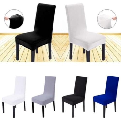 New Dining Room Wedding Banquet Stretch Removable Chair Seat Cover Case Party Home Decor Seat Covers Stretch Spandex Slipcover