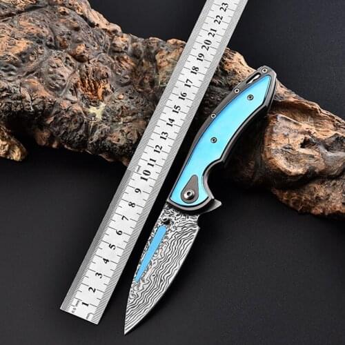 New 21CM Folding Knife Stainless Steel Outdoor Mountaineering Tool Folding Knife Multifunctional Tactical Knife