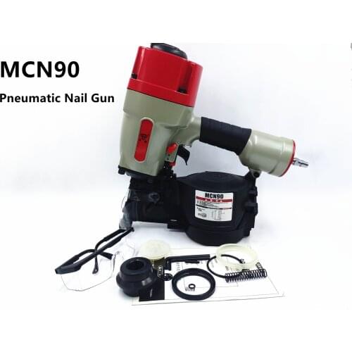 Industrial Pneumatic Tool MCN90 Pneumatic Coil Nailer Light Roll Nail gun For Pallet Making Nail Woodworking Framing Nail Gun