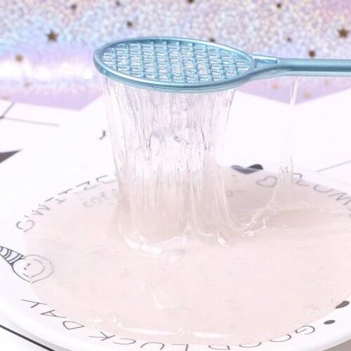 PVC Badminton Racket for Kids Floam Putty Cream Model Clay Tool DIY Fluffy Slime Form Crystal Soil Kit Clear Slime good look