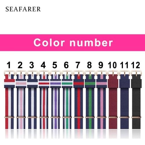 Top Quality Nato Nylon band 12 13 14 16 17 18 19 20 21 22mm Army Sports DW Wrist Strap for Daniel Wellington Men Watchbands