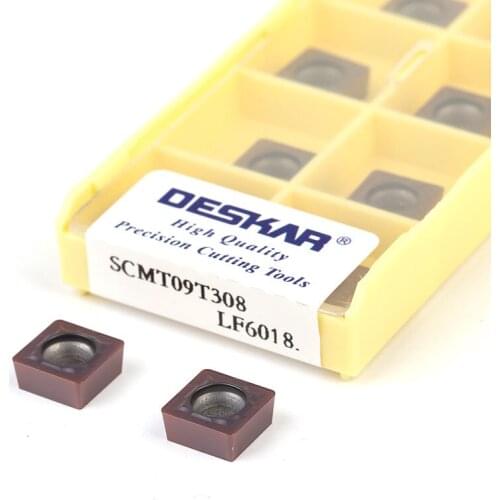SCMT09T304 LF6018 SCMT09T308 CNC Lathe Turning Tool Carbide Insert Quartet Boring Hole Machining Stainless Steel Not Easy Attrit