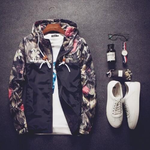 Sea Doo Seadoo Moto Mens Windbreaker Casual Slim Handsome Sports Hoodies Camouflage Patchwork Trench Coat Clothing Coats