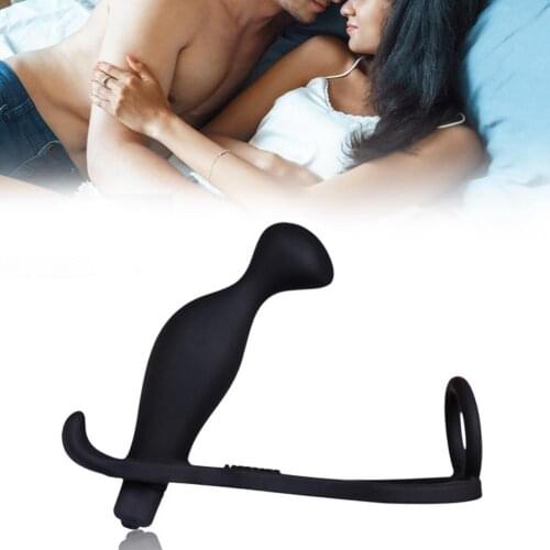 OLO Mens Anal Plug Skin-friendly Easy Insertion Silicone Male Prostate Massage Delay Ejaculation Ring Masturbation Sex Toy