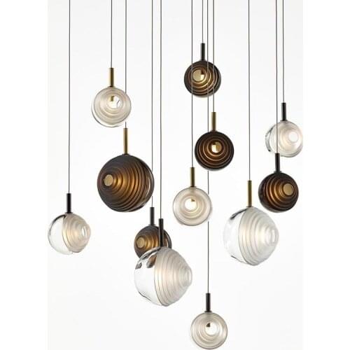 Modern Pendant Lights Minimalist Staircase Glass Lighting Creative Restaurant Dining Bedroom Bar Bedside Indoor New Design Lamp