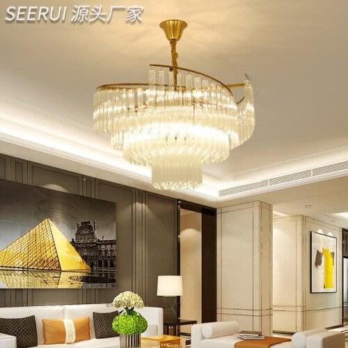 Modern nordic led crystal hanging lights lustre pendente hang retro lamp modern led chandelier livingroom dining rooom