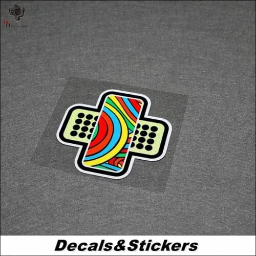 NO.L092 Colorful Band-Aid Cross 3M Reflective Modified Stickers Car Helmet Waterproof Decals MOTO GP Racing Motorcycle