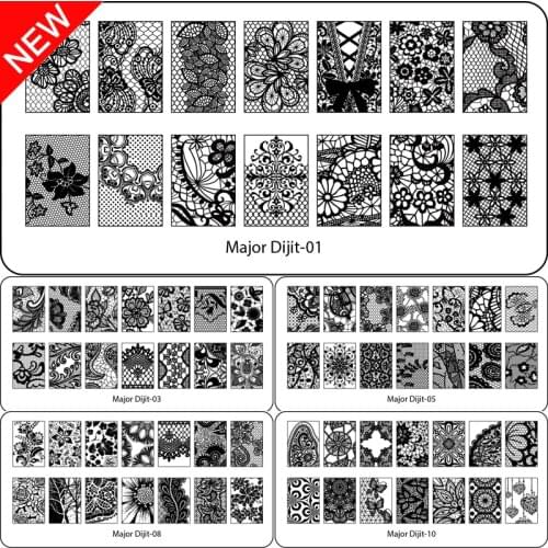 Beauty Lace Design Nail Stamping Plates Image Nail Stencil for Nail Art Stamps Plates Manicure Template Nail Tool
