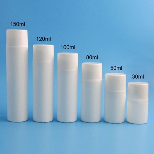 12pcs white airless bottle pump vacuum lotion bottle Cosmetic Packaging 30/50/80/100/120/150ml high quality