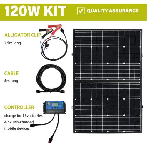 120w Waterproof monocrystalline fabric portable foldable blanket 180w 240w 300w folding solar panel