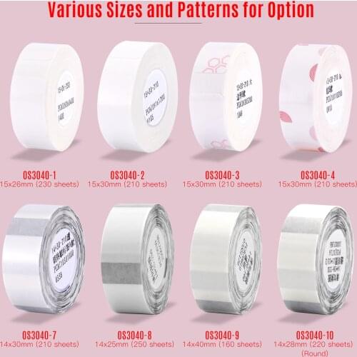 Waterproof Tear Resistant 14*30mm 210pcs/roll Thermal Printing Label Paper Barcode Price Size Name Blank Labels for Organizer