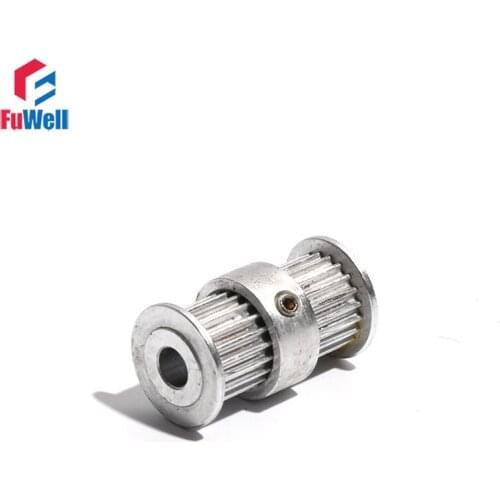 2GT Double Head Timing Pulley 20T 20T 5/8mm Bore Toothed Belt Pulley GT2 20Teeth 9mm Belt Width Transmisson Pulley