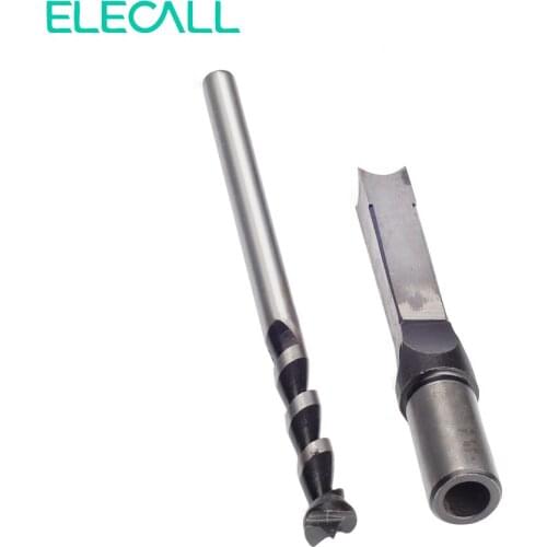 14mm 9/16'' Woodworking Square Hole Bits Drill Mortising Chisel Set 14mm/ 9/16" Mortiser Drills Bit Set