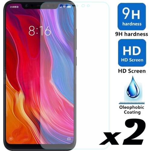 2pcs/lot For Xiaomi Mi8/Mi9 Tempered Glass Screen Protector Explosion-proof Anti Scratch Films LG G8/LG V50/SAM A30/A50