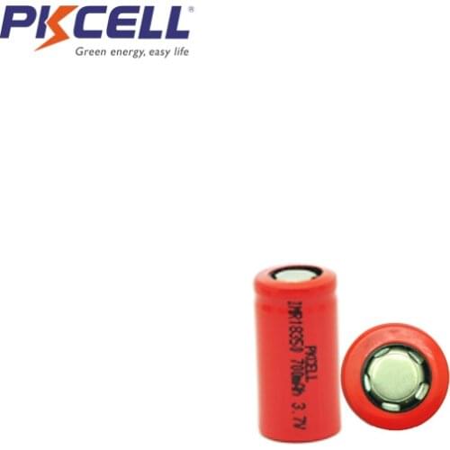 2Pcs PKCELL 10A discharge IMR18350 IMR 18350 700mAh UH1835P Li-ion rechargeable battery