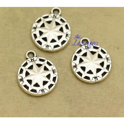 20pcs/lot--18x15mm, Antique silver plated Compass Charms ,DIY supplies, Jewelry accessories