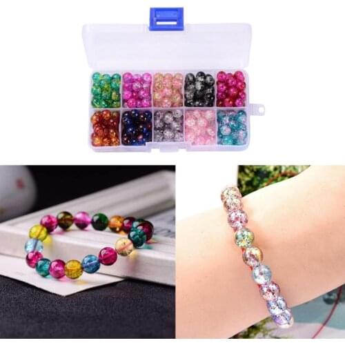 Box of 200pcs Round Loose Beads for DIY Craft Sewing Protect Jewellery Making