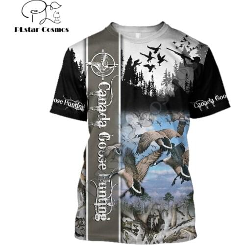 2021 Summer Hipster Men t-shirt Duck/wolf/deer hunting 3D Printed Harajuku Short sleeve T shirt Unisex Casual tops TX0175