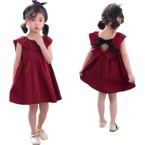 2020 New Summer Newborn Baby Girls Clothes Backless Sleeveless Pretty Dress Casual Outfits Cute Party Draped Clothing Tutu Dress