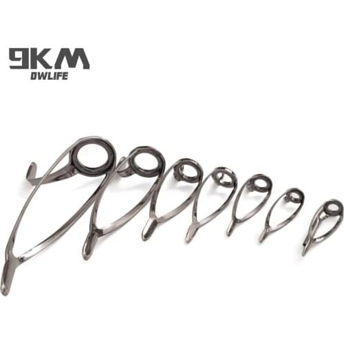 7Pcs Rod Guides Tip Tops Replacement Sea Heavy Duty Boat Spinning Bait Casting Fishing Rod Guides Repair Kits